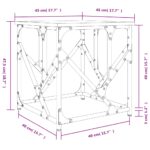 vidaXL Konferenčný stolík dymový dub 45x45x47,5 cm kompozitné drevo – Obrázok 9