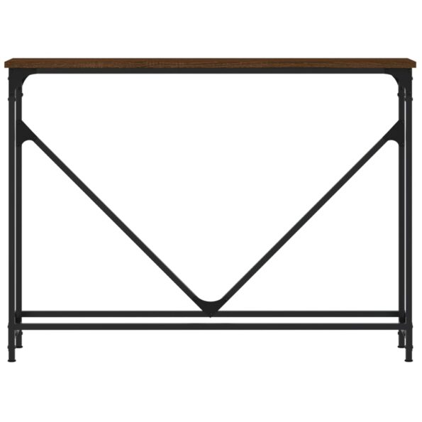 vidaXL Konzolový stolík hnedý dub 102x22,5x75 cm kompozitné drevo – Obrázok 4