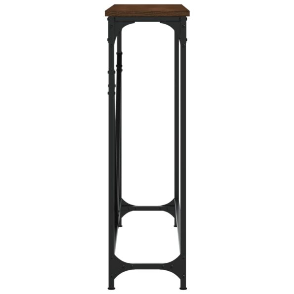 vidaXL Konzolový stolík hnedý dub 102x22,5x75 cm kompozitné drevo – Obrázok 5