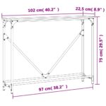 vidaXL Konzolový stolík hnedý dub 102x22,5x75 cm kompozitné drevo – Obrázok 9