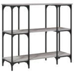 vidaXL Konzolový stolík sivý sonoma 102x35x90 cm kompozitné drevo – Obrázok 2