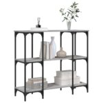 vidaXL Konzolový stolík sivý sonoma 102x35x90 cm kompozitné drevo – Obrázok 3