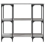 vidaXL Konzolový stolík sivý sonoma 102x35x90 cm kompozitné drevo – Obrázok 4