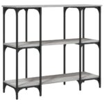vidaXL Konzolový stolík sivý sonoma 102x35x90 cm kompozitné drevo – Obrázok 6