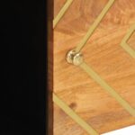 vidaXL Bočná skrinka hnedo-čierna 80x33,5x75 cm masívne mango – Obrázok 9