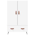 vidaXL Vysoká skrinka biela 69,5x31x115 cm kompozitné drevo – Obrázok 6