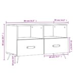 vidaXL TV skrinka lesklá biela 80x36x50 cm spracované drevo – Obrázok 12