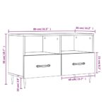 vidaXL TV skrinka čierna 80x36x50 cm spracované drevo – Obrázok 12