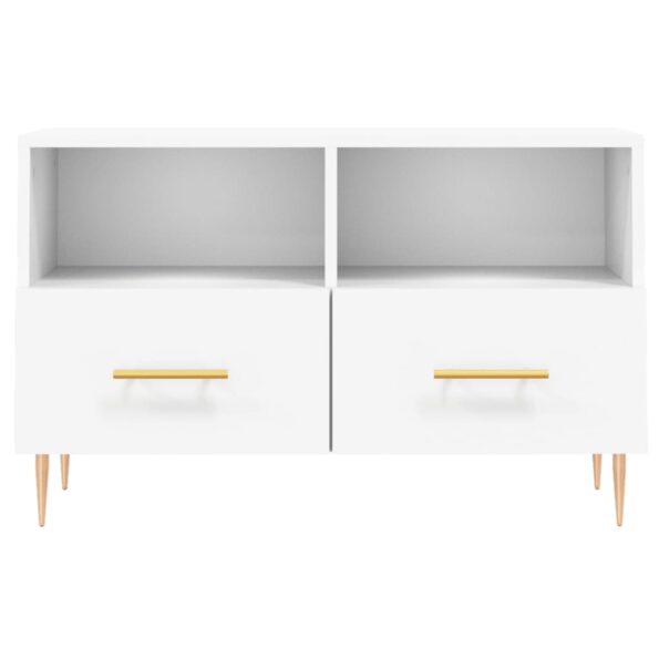 vidaXL TV skrinka biela 80x36x50 cm spracované drevo – Obrázok 5