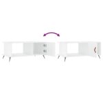 vidaXL Konferenčný stolík lesklý biely 90x50x40 cm spracované drevo – Obrázok 8