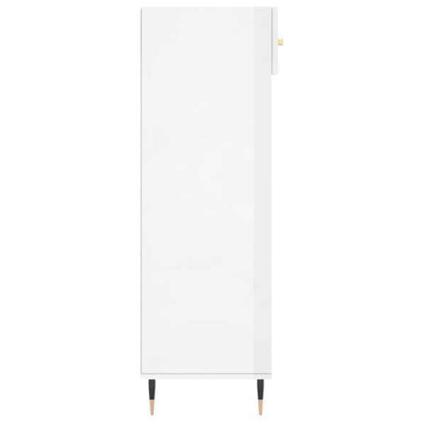 vidaXL Botník lesklý biely 60x35x105 cm spracované drevo – Obrázok 7