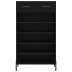 vidaXL Botník čierny 60x35x105 cm kompozitné drevo – Obrázok 6