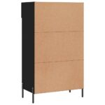 vidaXL Botník čierny 60x35x105 cm kompozitné drevo – Obrázok 8