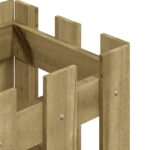 vidaXL Záhradný kvetináč s dizajnom plotu 30x30x30 cm impregn.borovica – Obrázok 7