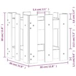 vidaXL Záhradný kvetináč s dizajnom plotu 30x30x30 cm impregn.borovica – Obrázok 9