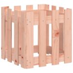 vidaXL Záhradný kvetináč s dizajnom plotu 40x40x40 cm masívny douglas – Obrázok 2