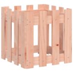 vidaXL Záhradný kvetináč s dizajnom plotu 40x40x40 cm masívny douglas – Obrázok 4