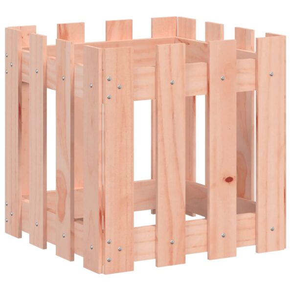 vidaXL Záhradný kvetináč s dizajnom plotu 40x40x40 cm masívny douglas – Obrázok 4