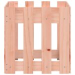 vidaXL Záhradný kvetináč s dizajnom plotu 40x40x40 cm masívny douglas – Obrázok 5