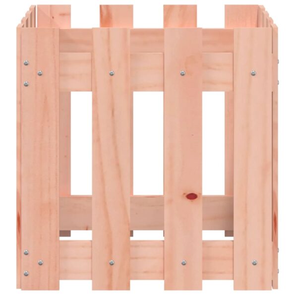 vidaXL Záhradný kvetináč s dizajnom plotu 40x40x40 cm masívny douglas – Obrázok 5