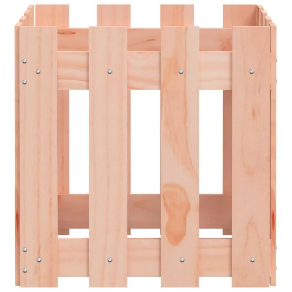 vidaXL Záhradný kvetináč s dizajnom plotu 40x40x40 cm masívny douglas – Obrázok 6