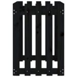 vidaXL Vyvýšený záhon s dizajnom plotu čierny 100x50x70 cm borovica – Obrázok 6