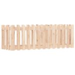 vidaXL Vyvýšený záhon s dizajnom plotu 150x50x50 cm masívna borovica – Obrázok 2