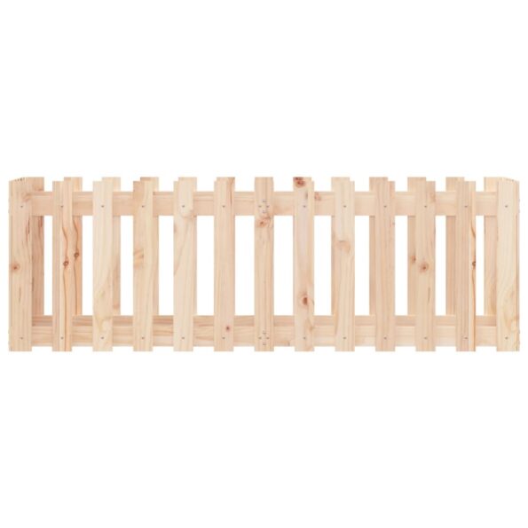 vidaXL Vyvýšený záhon s dizajnom plotu 150x50x50 cm masívna borovica – Obrázok 5