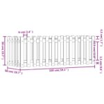 vidaXL Vyvýšený záhon s dizajnom plotu 150x50x50 cm masívna borovica – Obrázok 9