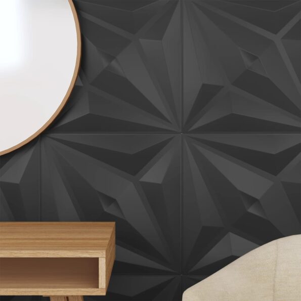 VXL8720845437299_g_en_hd_1.jpg vidaXL Nástenné panely 24 ks čierne 50x50 cm EPS 6 m² hviezda – Obrázok 3