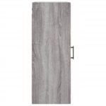 vidaXL Nástenná skrinka, sivá sonoma 34,5x34x90 cm – Obrázok 8