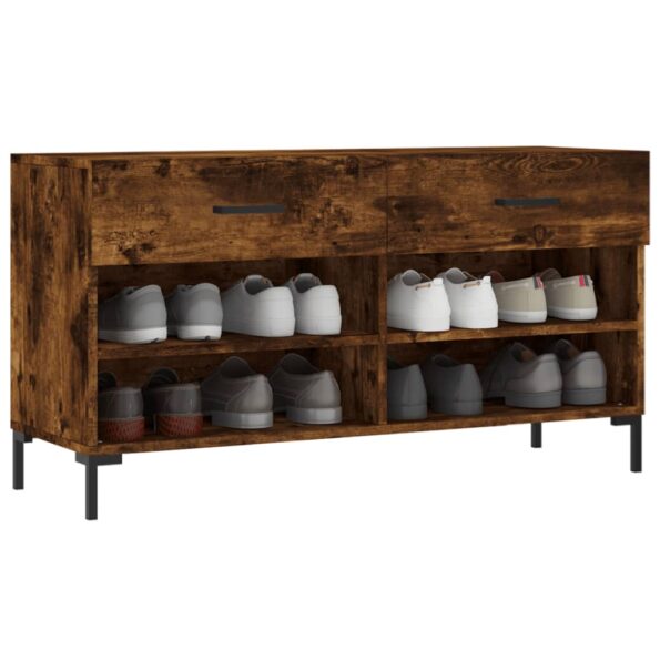 VXL8720845442255_g_en_hd_1.jpg vidaXL Lavička na topánky, tmavý dub 102x35x55 cm, kompozitné drevo – Obrázok 3