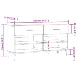 vidaXL Lavička na topánky, lesklá biela 102x35x55 cm, kompozitné drevo – Obrázok 12