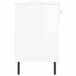 vidaXL Lavička na topánky, lesklá biela 102x35x55 cm, kompozitné drevo – Obrázok 7