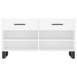 vidaXL Lavička na topánky, biela 102x35x55 cm, kompozitné drevo – Obrázok 6