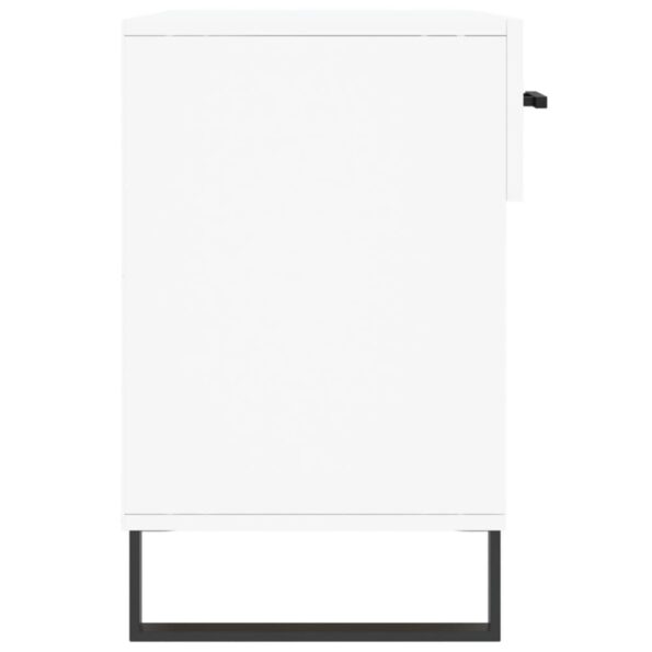 vidaXL Lavička na topánky, biela 102x35x55 cm, kompozitné drevo – Obrázok 7