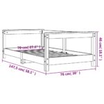 vidaXL Rám detskej postele biely 70x140 cm masívna borovica – Obrázok 9