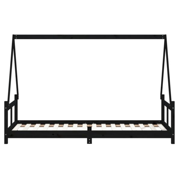 vidaXL Rám detskej postele čierny 80x200 cm masívna borovica – Obrázok 5