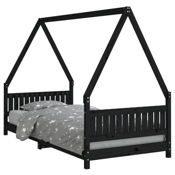 VXL8720845445218_a_en_hd_1.jpg vidaXL Rám detskej postele čierny 90x200 cm masívna borovica – Obrázok 2