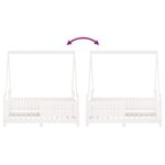 vidaXL Rám detskej postele biely 70x140 cm masívna borovica – Obrázok 8