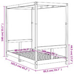 vidaXL Rám detskej postele biely 80x160 cm masívna borovica – Obrázok 9