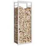 vidaXL Stojan na krbové drevo 50x28x132 cm nehrdzavejúca oceľ – Obrázok 3