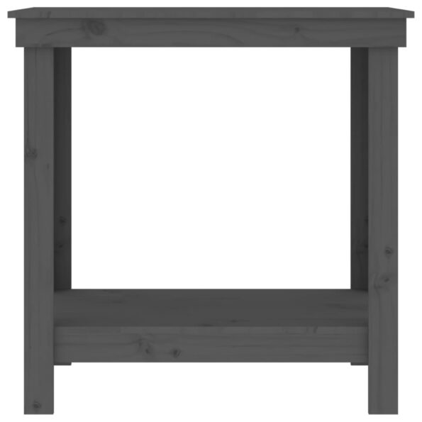 vidaXL Pracovná lavica sivá 80x50x80 cm masívna borovica – Obrázok 5