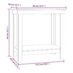 vidaXL Pracovná lavica sivá 80x50x80 cm masívna borovica – Obrázok 8