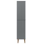 vidaXL Knižnica MOLDE, sivá 85x35x170,5 cm, borovicový masív – Obrázok 6
