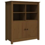 vidaXL Komoda medovo-hnedá 83x41,5x100 cm borovicový masív – Obrázok 2