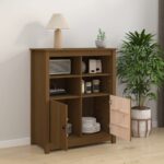 vidaXL Komoda medovo-hnedá 83x41,5x100 cm borovicový masív – Obrázok 3