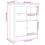 vidaXL Komoda medovo-hnedá 83x41,5x100 cm borovicový masív – Obrázok 10