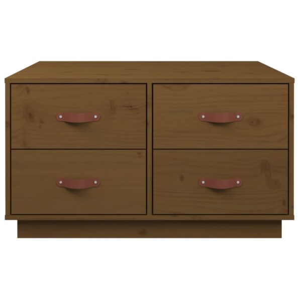 vidaXL Konferenčný stolík medovo-hnedý 80x80x45 cm borovicový masív – Obrázok 6
