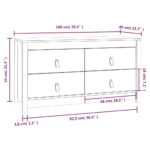 vidaXL Bočná skrinka medovo-hnedá 100x40x54 cm masívna borovica – Obrázok 10